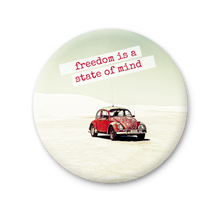 Load image into Gallery viewer, Round Magnet - Freedom is a state of mind - Baja California Gallery