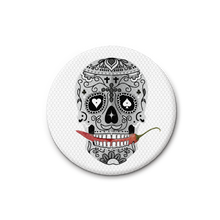 Load image into Gallery viewer, Mexican Skull Pin - White