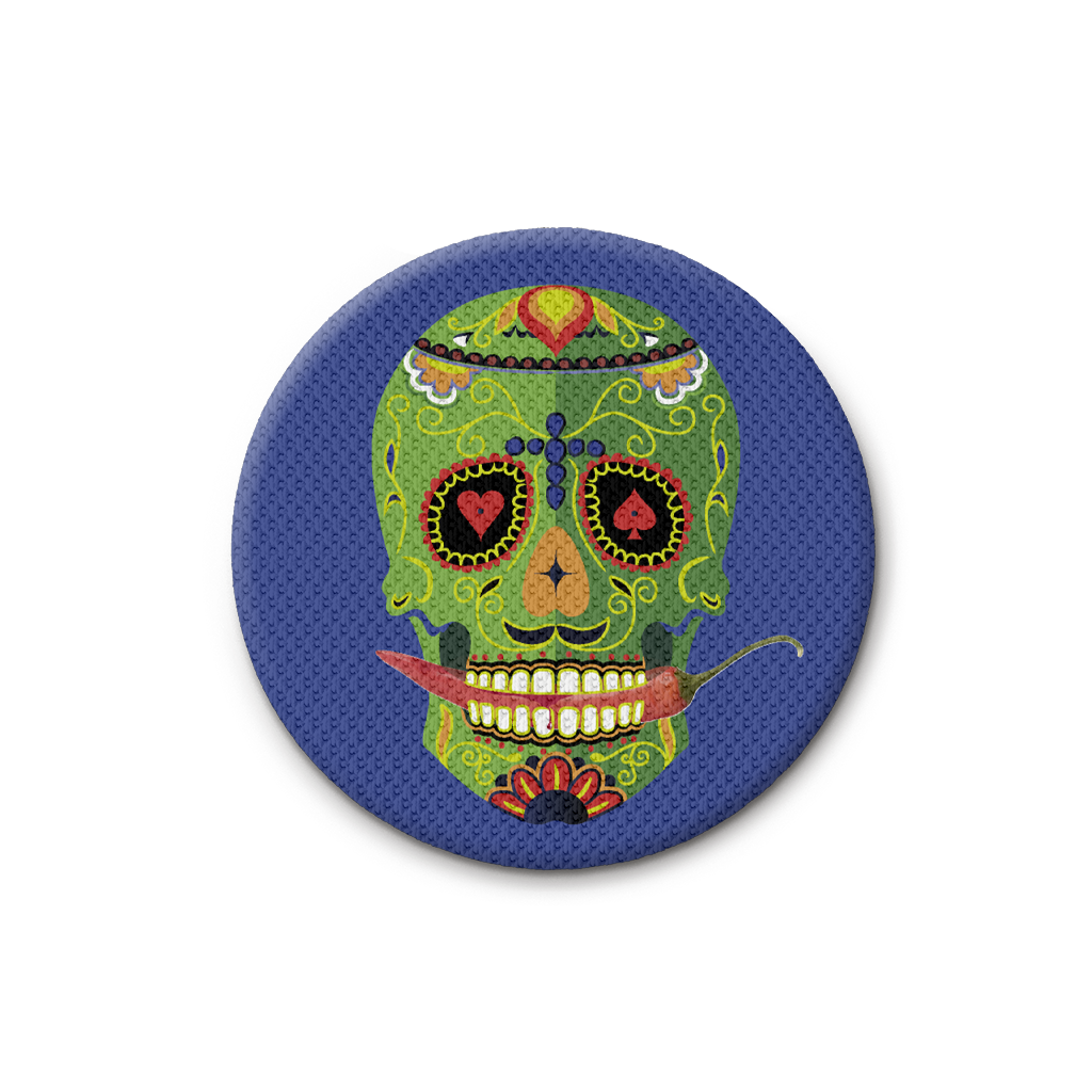 Mexican Skull - Dark Blue