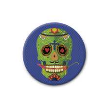 Cargar imagen en el visor de la galería, Pin Calavera Mexicana - Azul Oscuro