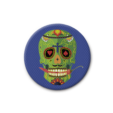 Load image into Gallery viewer, Mexican Skull Pin - Dark Blue