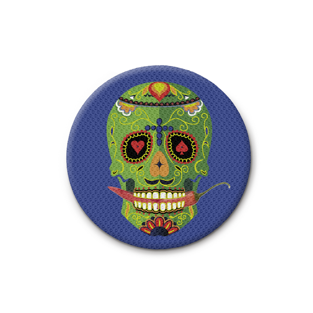 Pin Calavera Mexicana - Azul Oscuro
