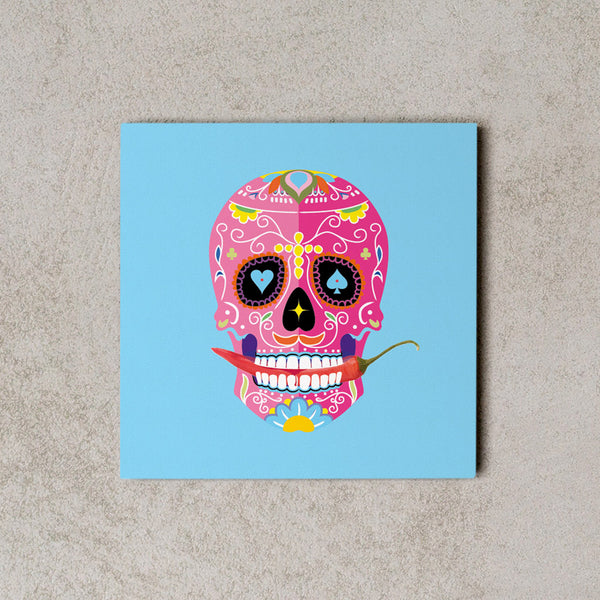 MiniWall - Calavera Mexicana Azul