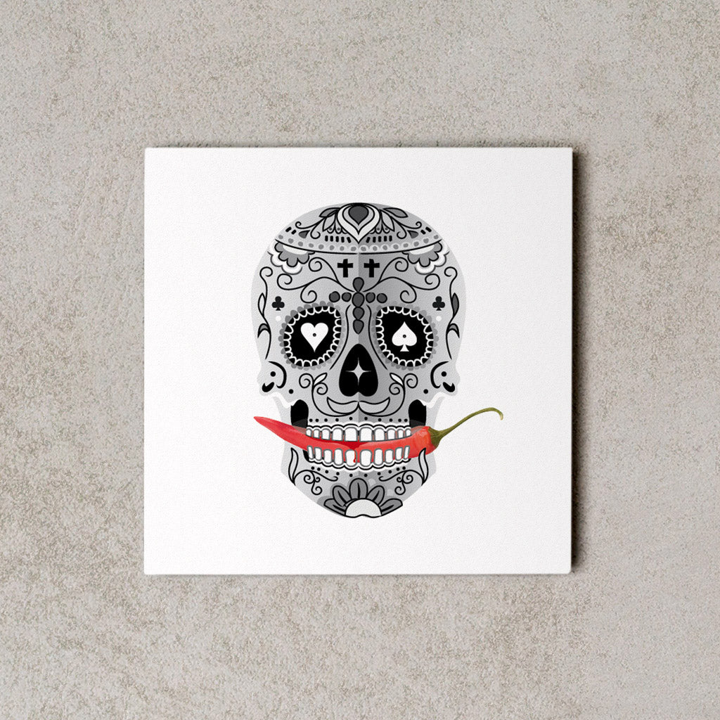 MiniWall -  Mexican Skull White