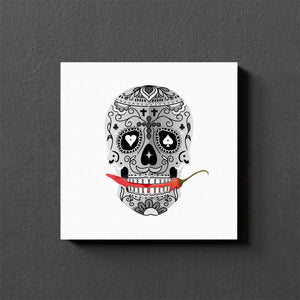 MiniWall -  Mexican Skull White