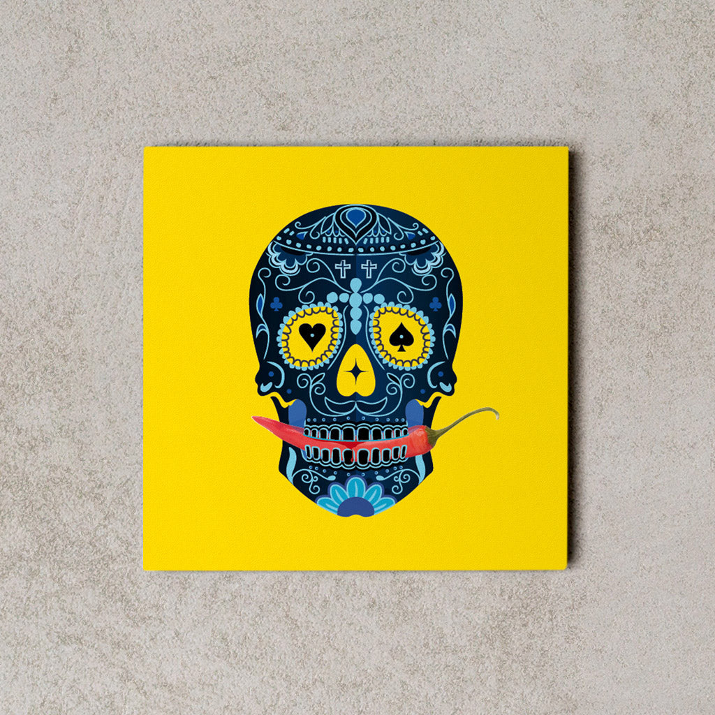 MiniWall -  Mexican Skull Yellow