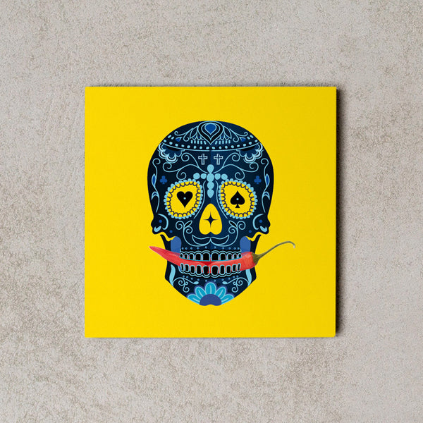MiniWall - Calavera Mexicana Amarilla