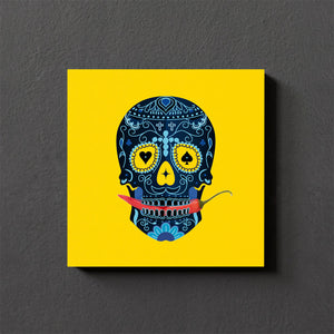 MiniWall -  Mexican Skull Yellow